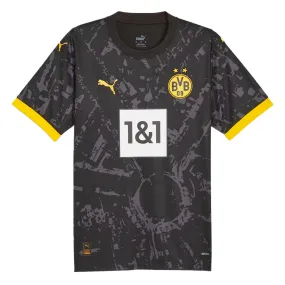 PUMA Men's Borussia Dortmund 2023/24 Away Jersey Black/Yellow