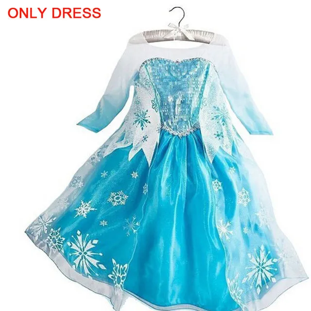 Queen Elsa Dresses Elsa Elza Costumes Princess Anna Dress for Girls Party Vestidos Fantasia Kids Girls Clothing Elsa Set