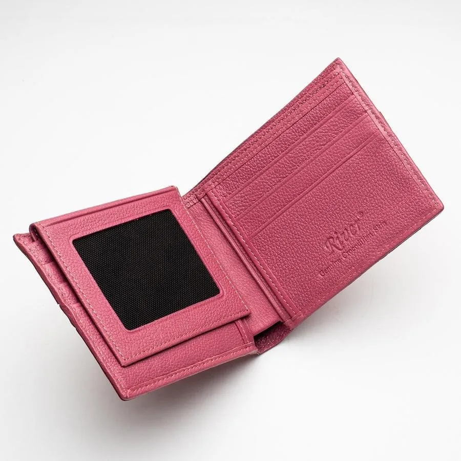 Red Genuine Crocodile Tail Skin Mens Wallet