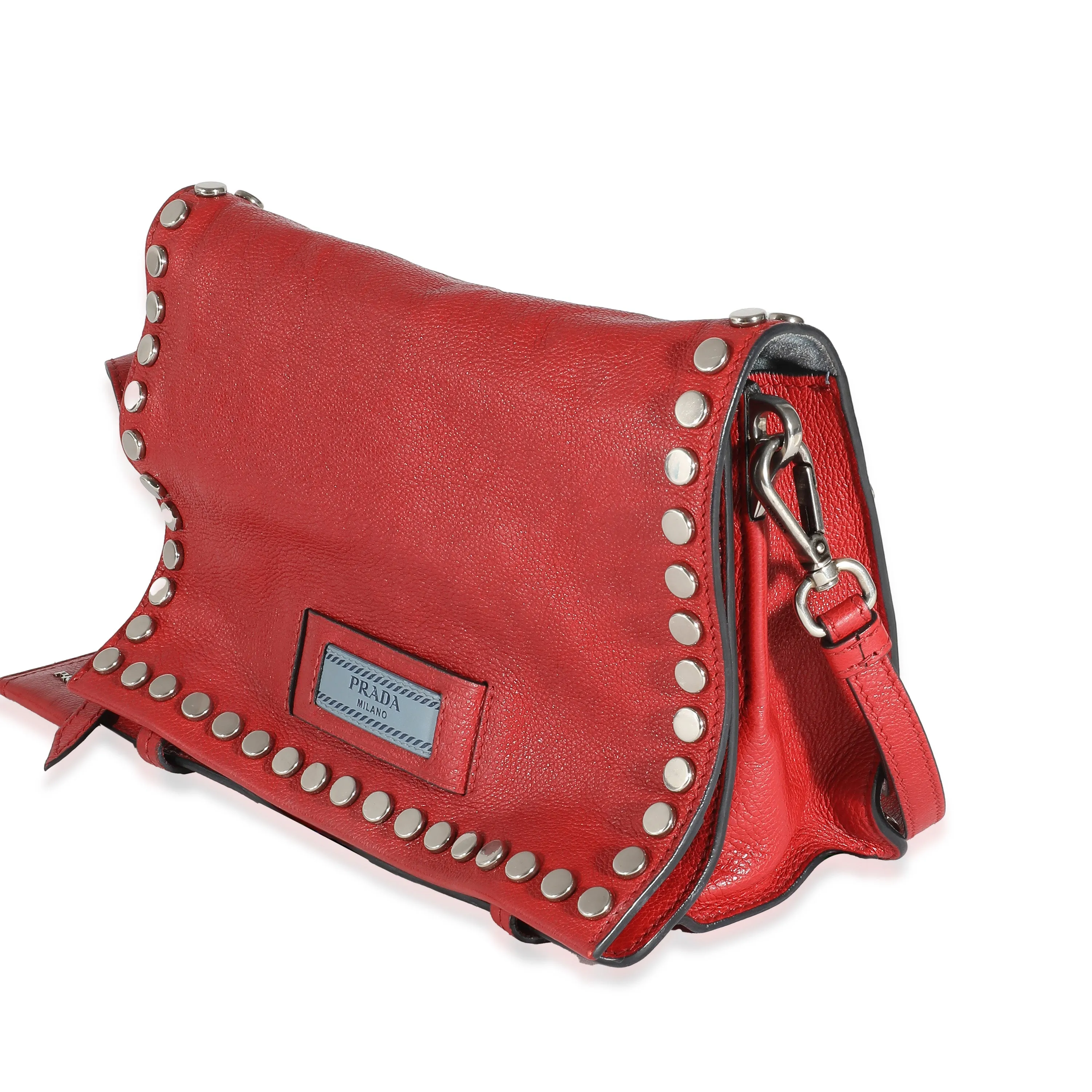 Red Leather Glace Etiquette Crossbody