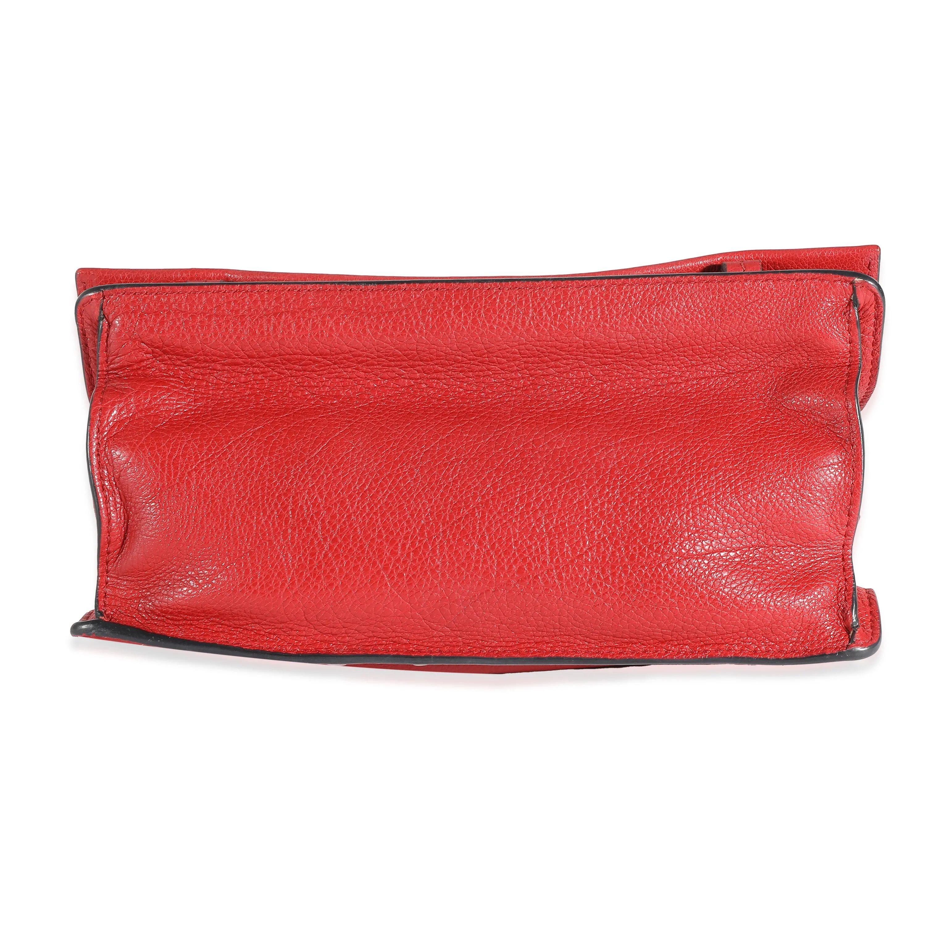 Red Leather Glace Etiquette Crossbody