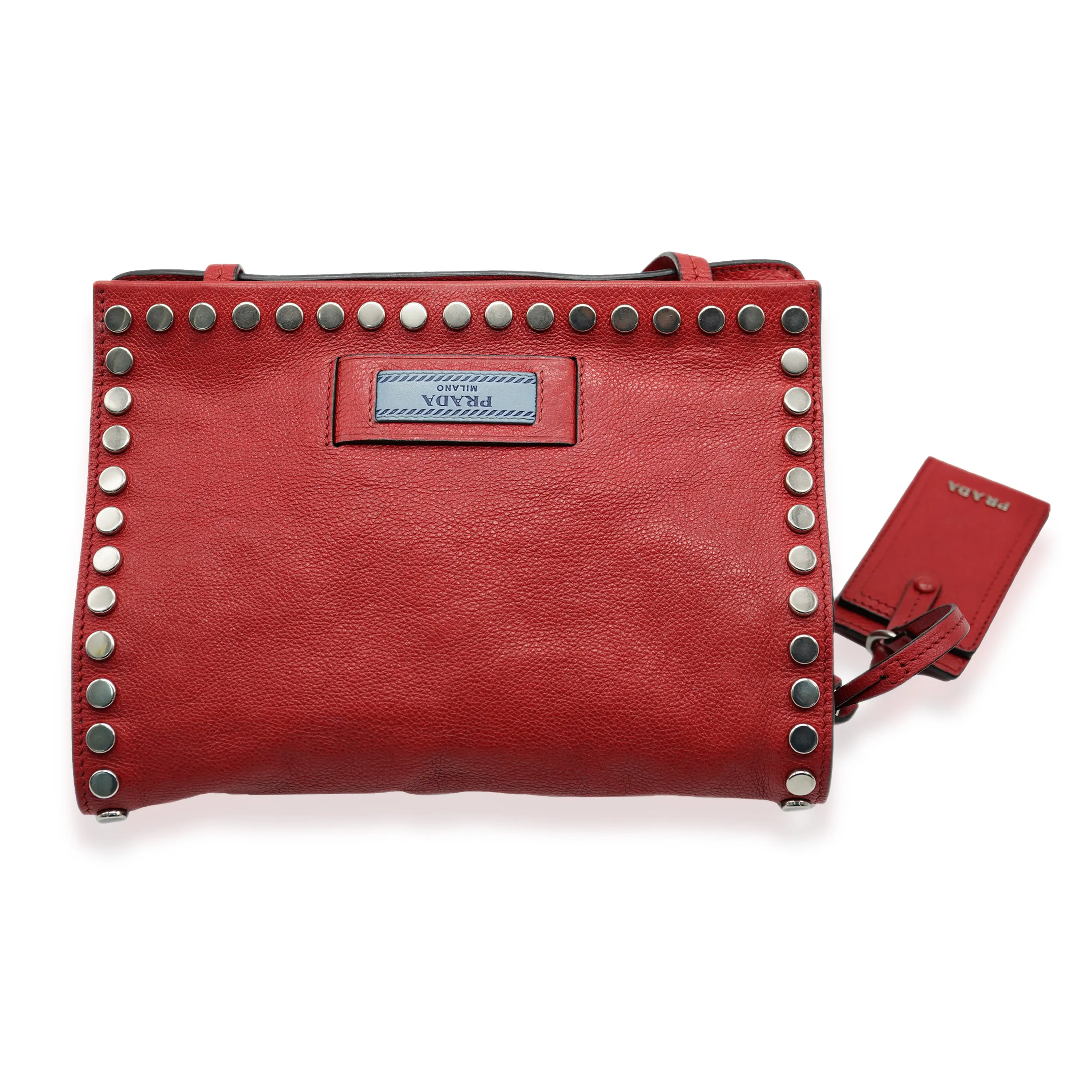 Red Leather Glace Etiquette Crossbody