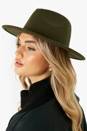 Ribbon Trim Detail Fedora Hat