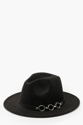 Ring Detail Fedora Hat