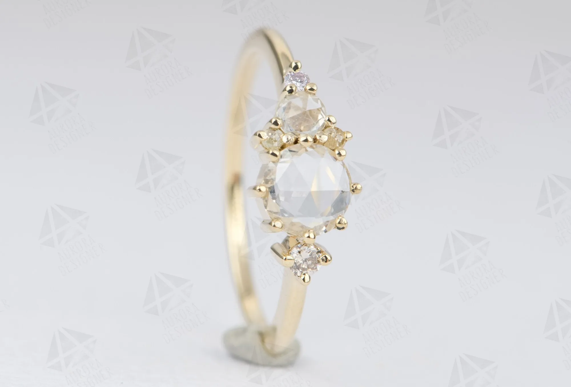 Ring Style - Cluster Ring Style with Round Center Stone AD2124C