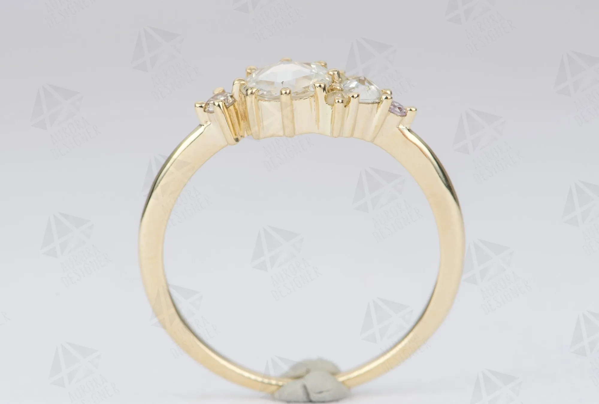 Ring Style - Cluster Ring Style with Round Center Stone AD2124C