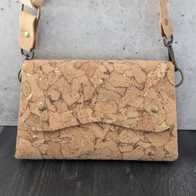 Rivet Sling Crossbody in Gold Fleck Cork