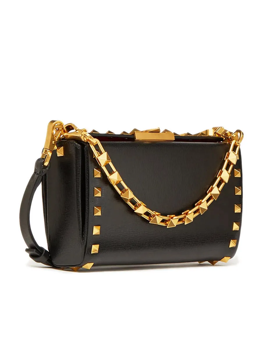 Rockstud Alcove Grainy Calfskin Clutch