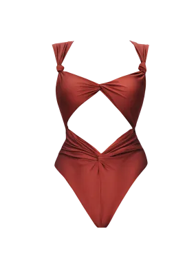 RORA ONE PIECE SWIMSUIT - CHOCOLATE