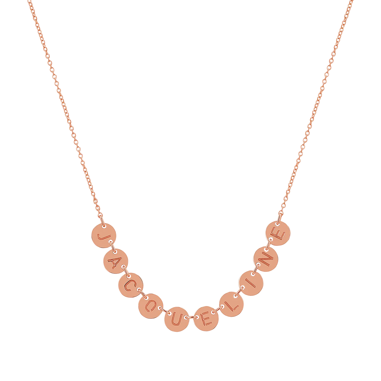 Round Bubble Name Necklace