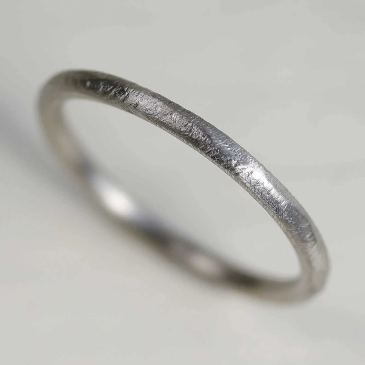 Rustic Textured Round Stacking Ring 