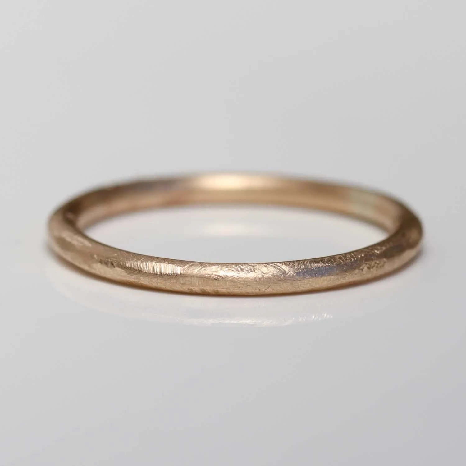 Rustic Textured Round Stacking Ring 