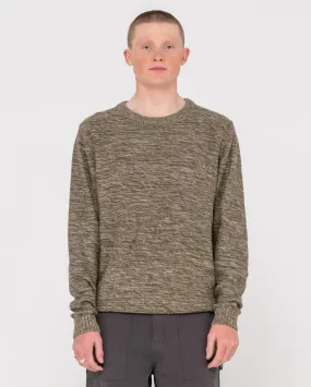 Rusty Skyliner Crew Neck Knit - Army Green