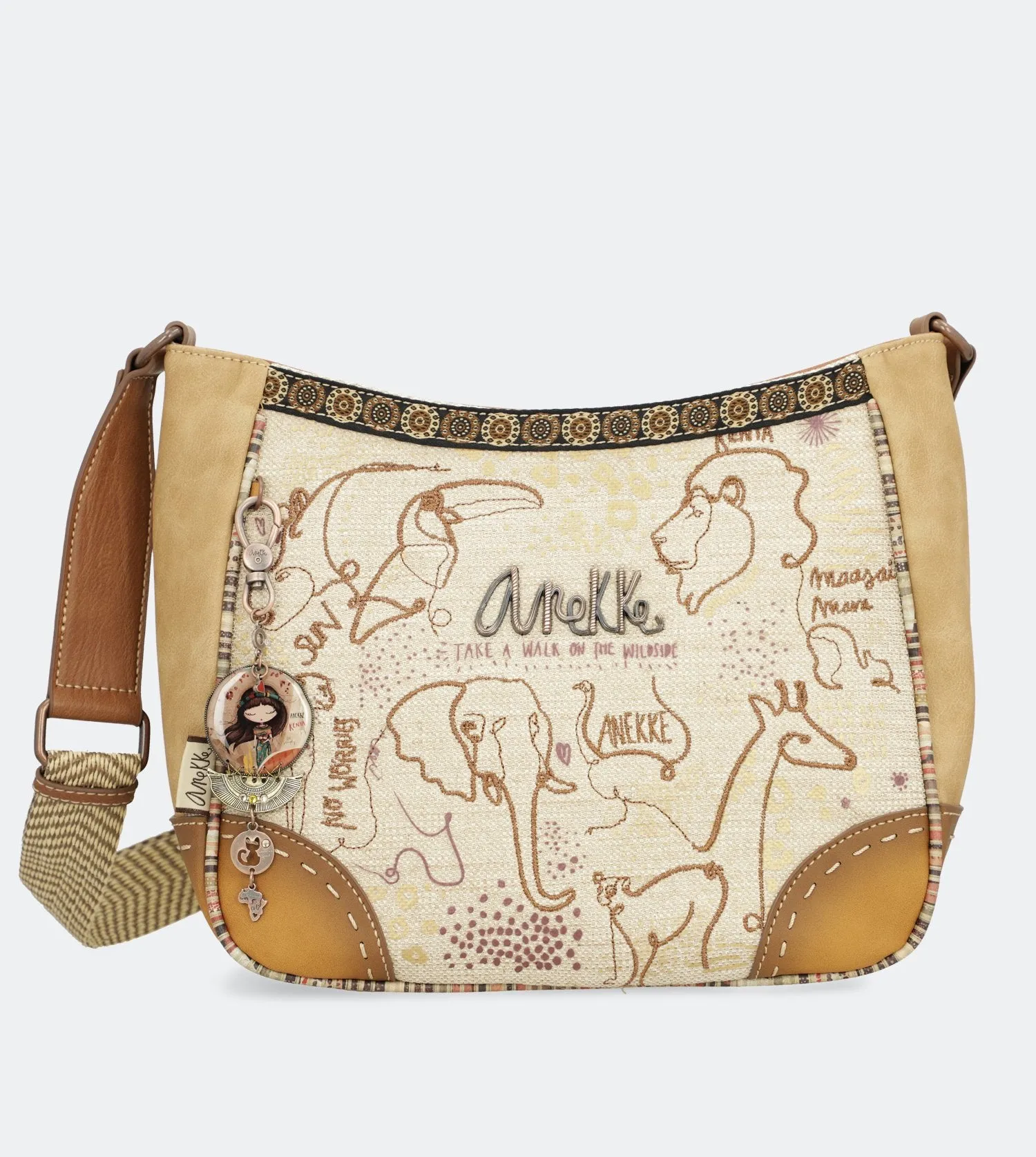 Safari Fusion Embroidered crossbody bag