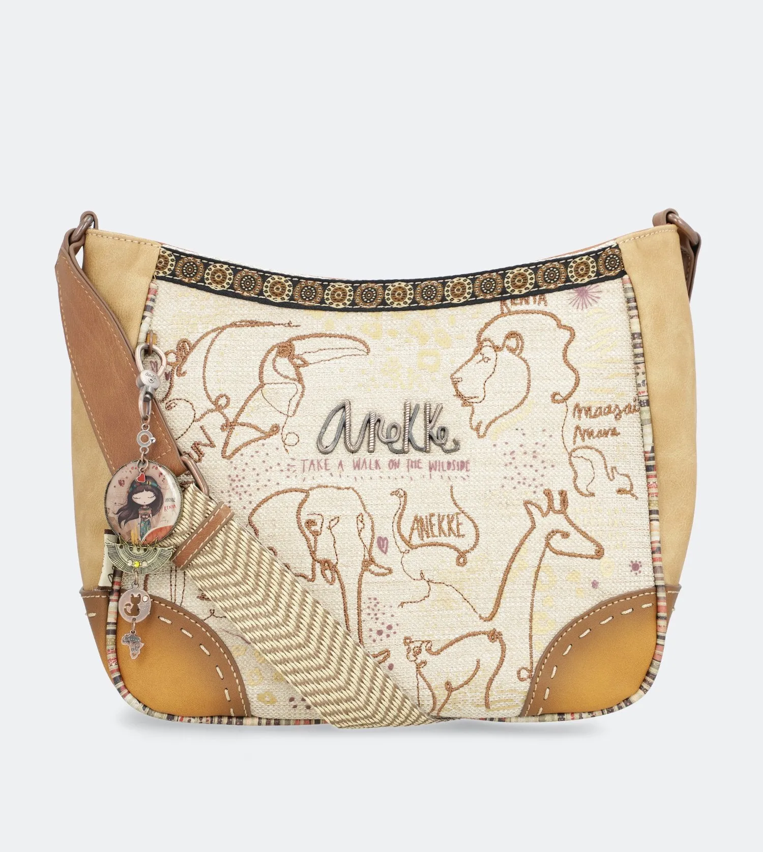 Safari Fusion Embroidered crossbody bag