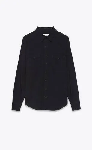 Saint Laurent  |Button-down Unisex Long Sleeves Plain Cotton Bridal Luxury