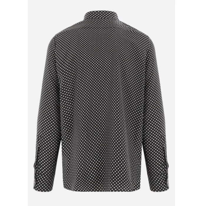 Saint Laurent  |Dots Silk Long Sleeves Plain Luxury Shirts