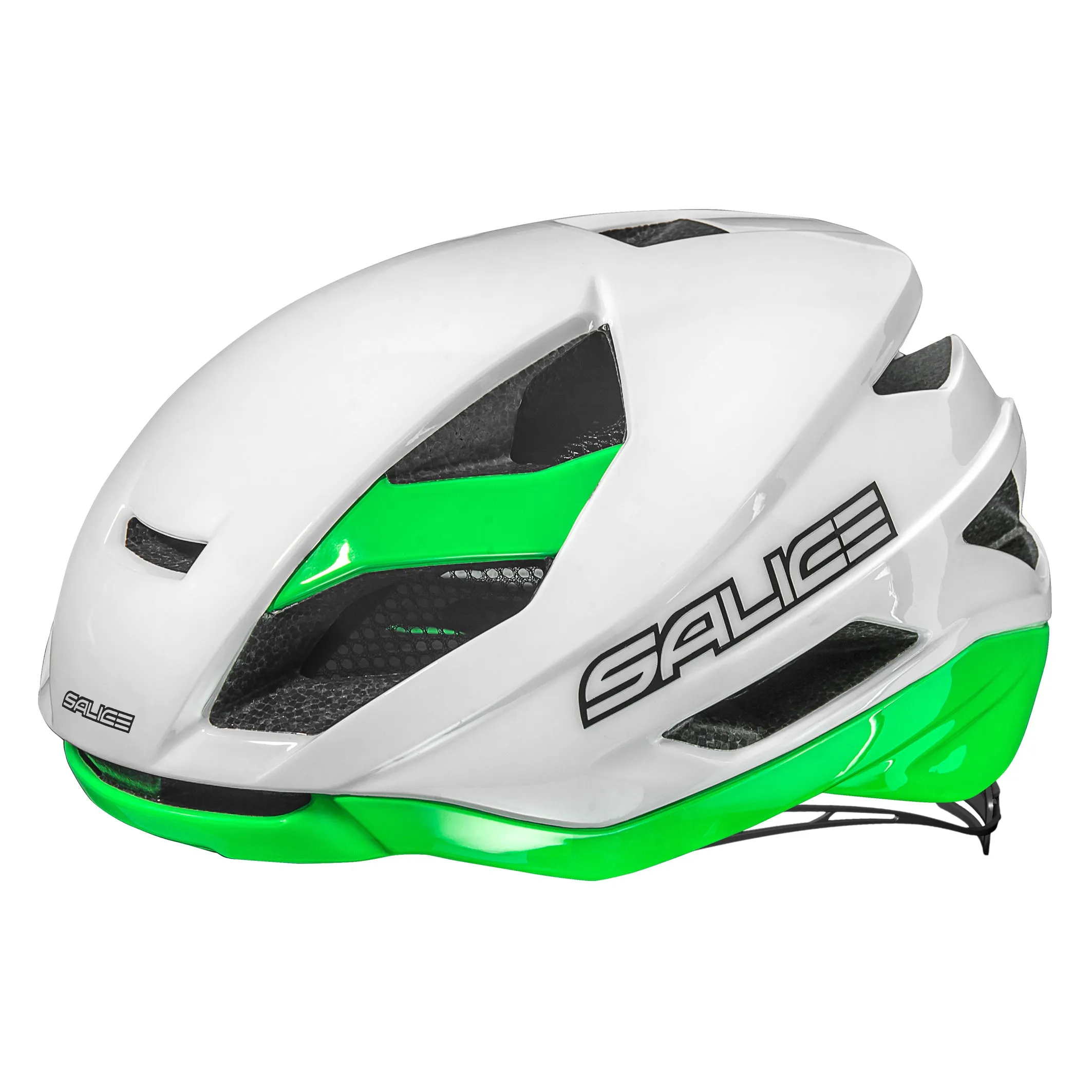 Salice Levante Helmet White-Green - DISCONTINUED