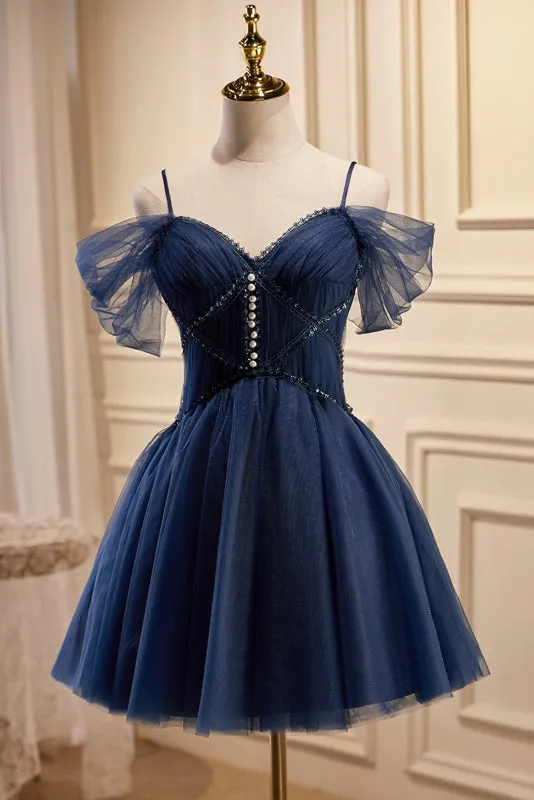 Samara |A-line V Neck Tulle Homecoming Dresses