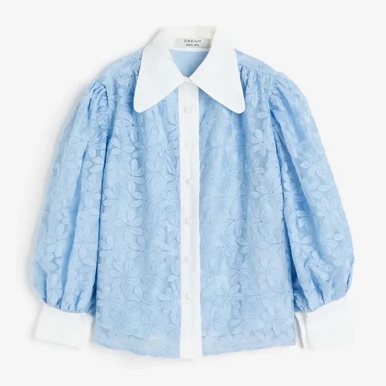 Sister Jane  |Flower Patterns Long Sleeves Shirts & Blouses