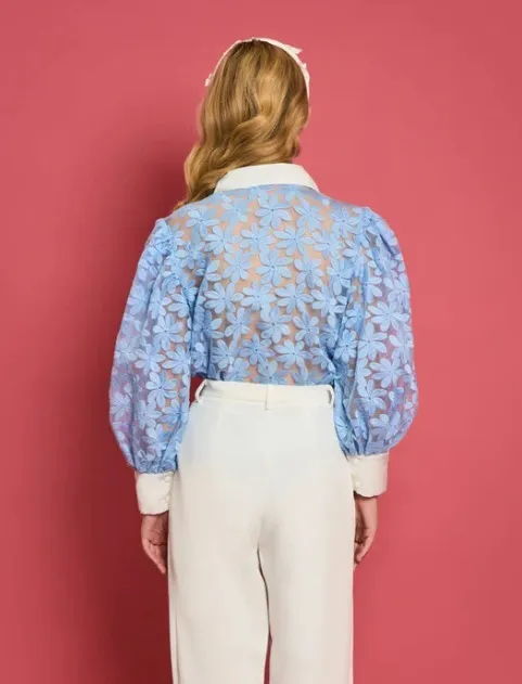 Sister Jane  |Flower Patterns Long Sleeves Shirts & Blouses