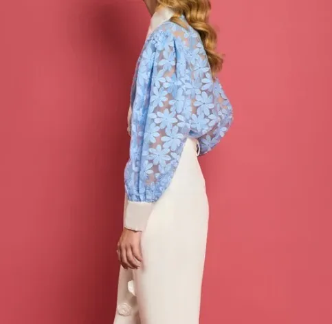 Sister Jane  |Flower Patterns Long Sleeves Shirts & Blouses