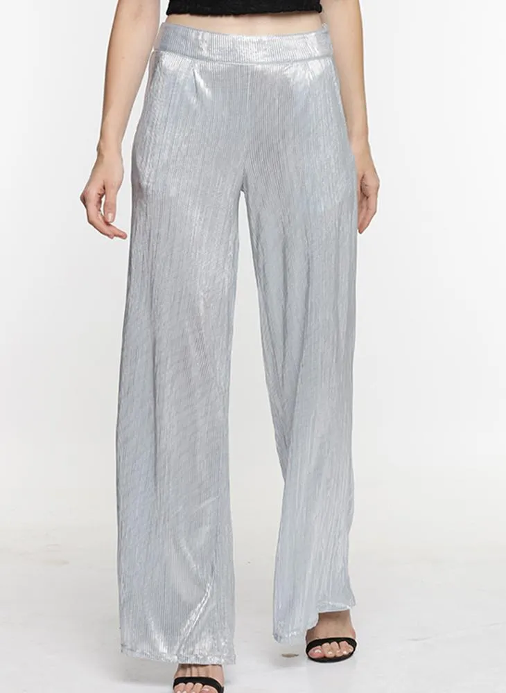 Sky Blue, Metalllic Palazzo pants