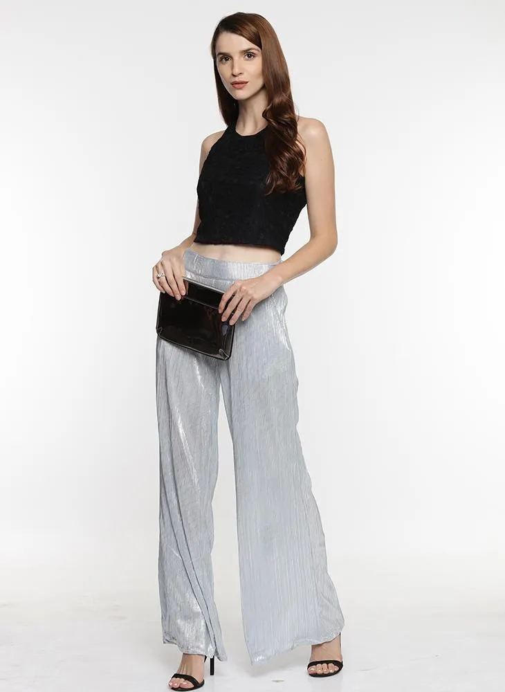 Sky Blue, Metalllic Palazzo pants