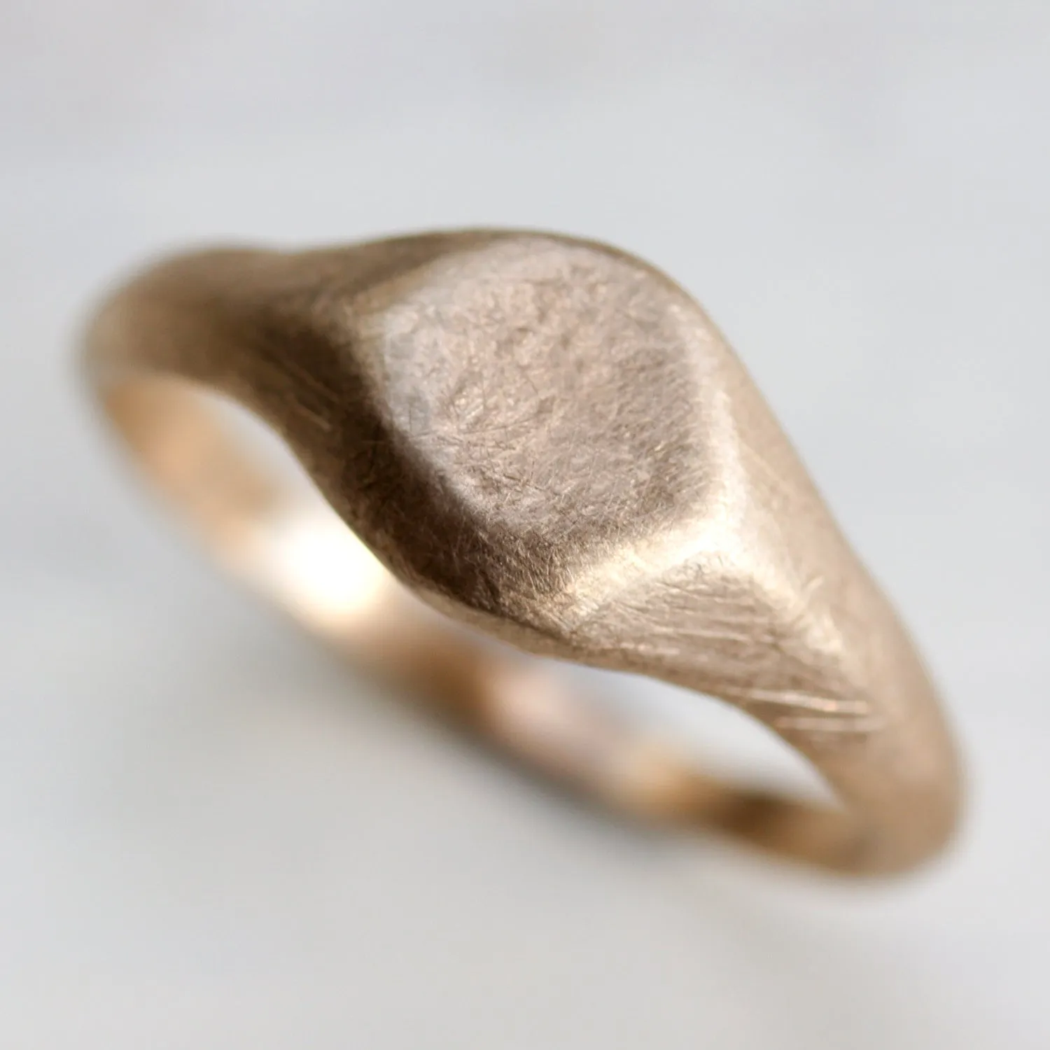 Small Ancient Texture Signet Ring 