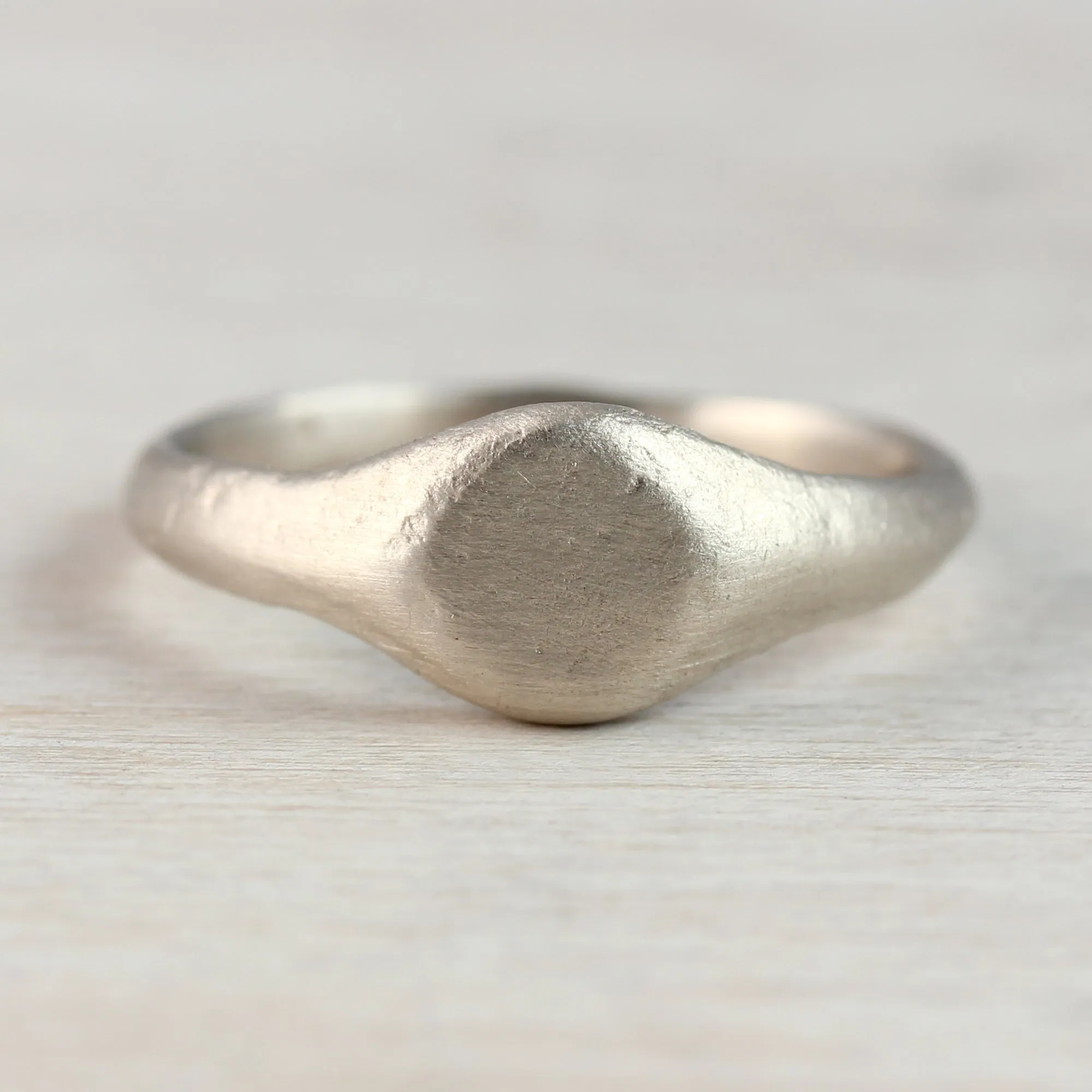 Small Ancient Texture Signet Ring 