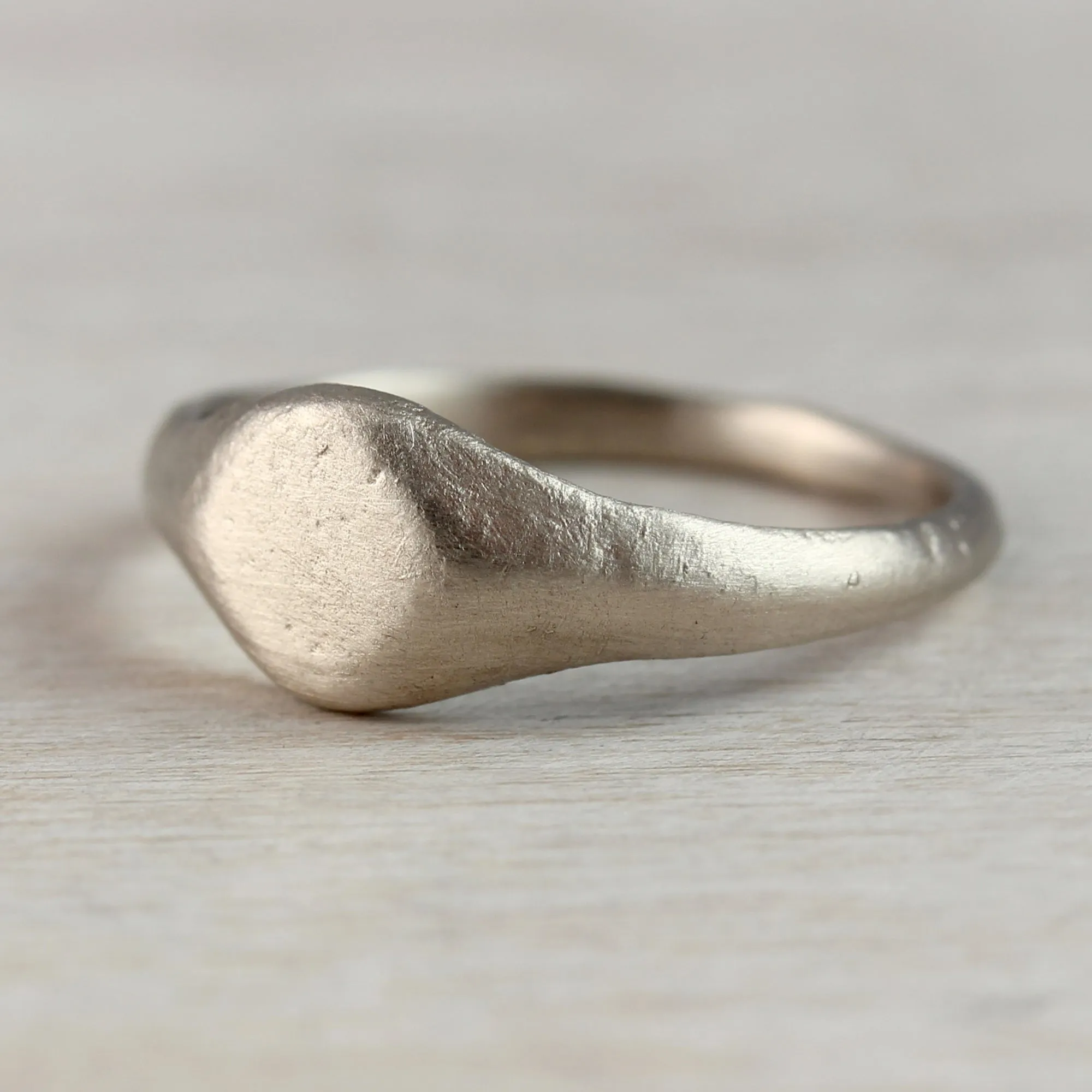 Small Ancient Texture Signet Ring 