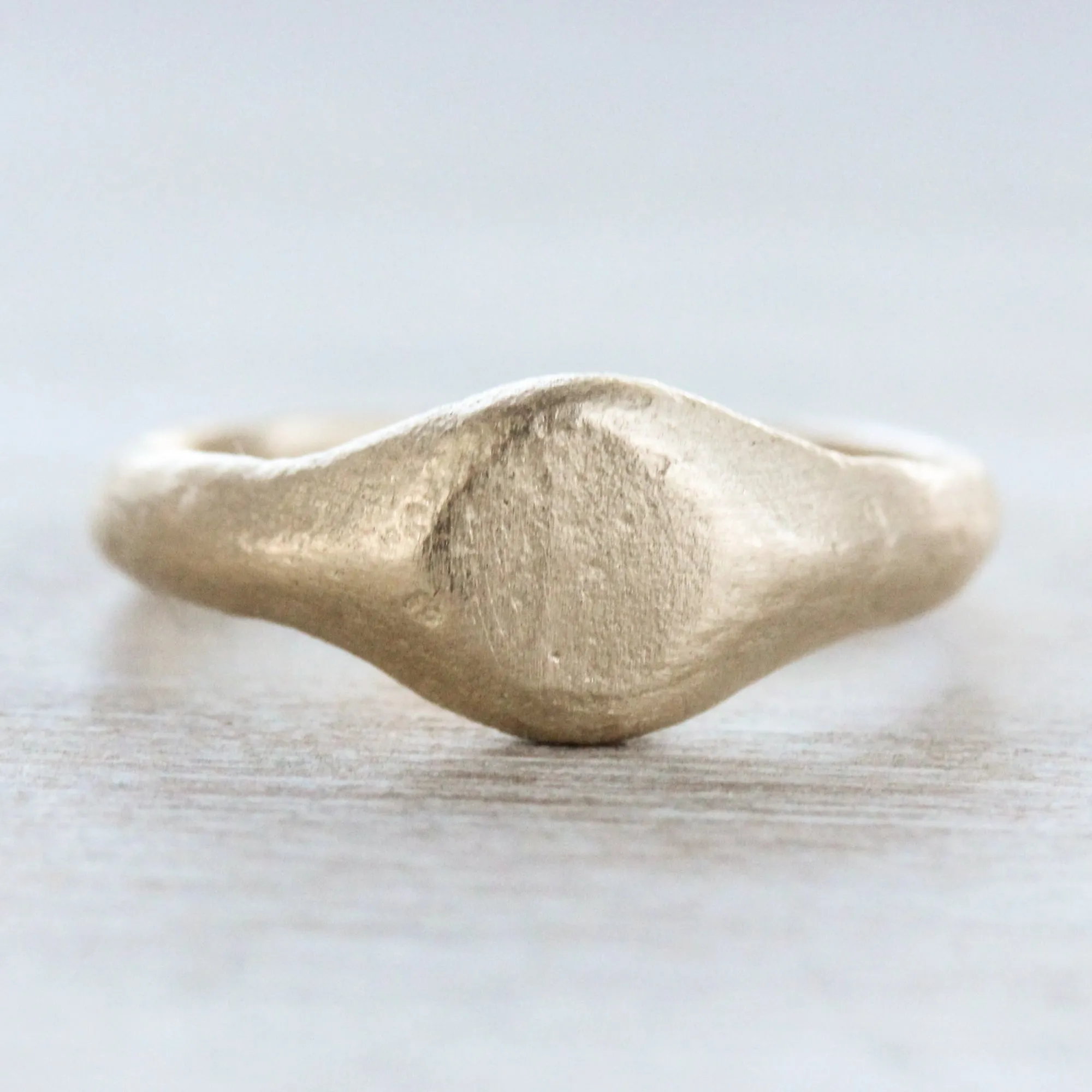 Small Ancient Texture Signet Ring 