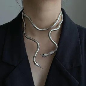 Snake Necklace Soft Metal Necklace