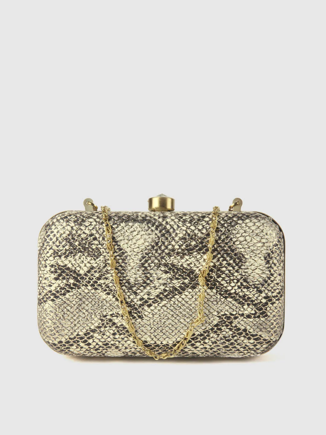 Snake Texture Box Clutch