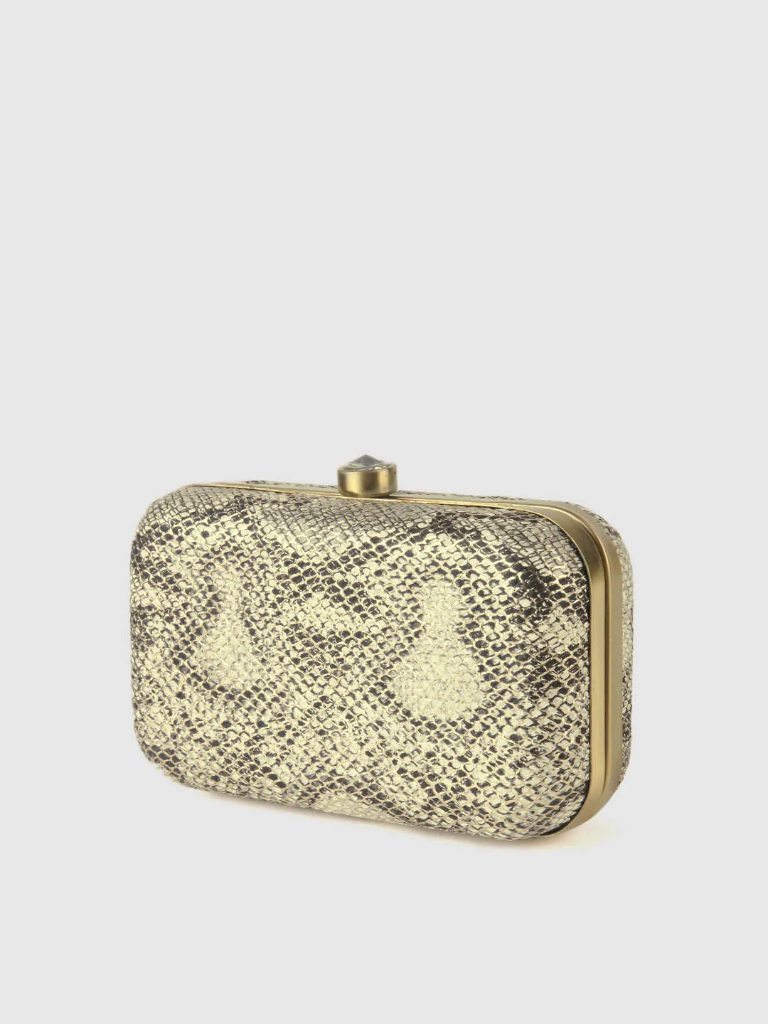 Snake Texture Box Clutch