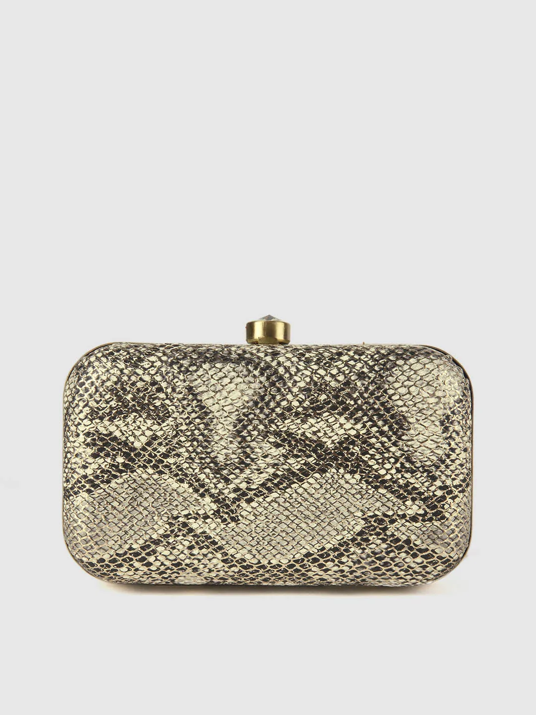 Snake Texture Box Clutch