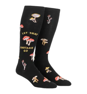 SOCK it to me Unisex Stretch-It Knee High Socks (Unisex) - Let That Shiitake Go