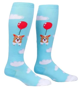 SOCK it to me Unisex Stretch-It Knee High Socks (Unisex) - Pup, Pup and Away