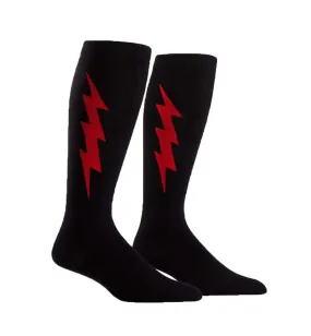 SOCK it to me Unisex Stretch-It Knee High Socks (Unisex) - Super Hero (Red & Black)