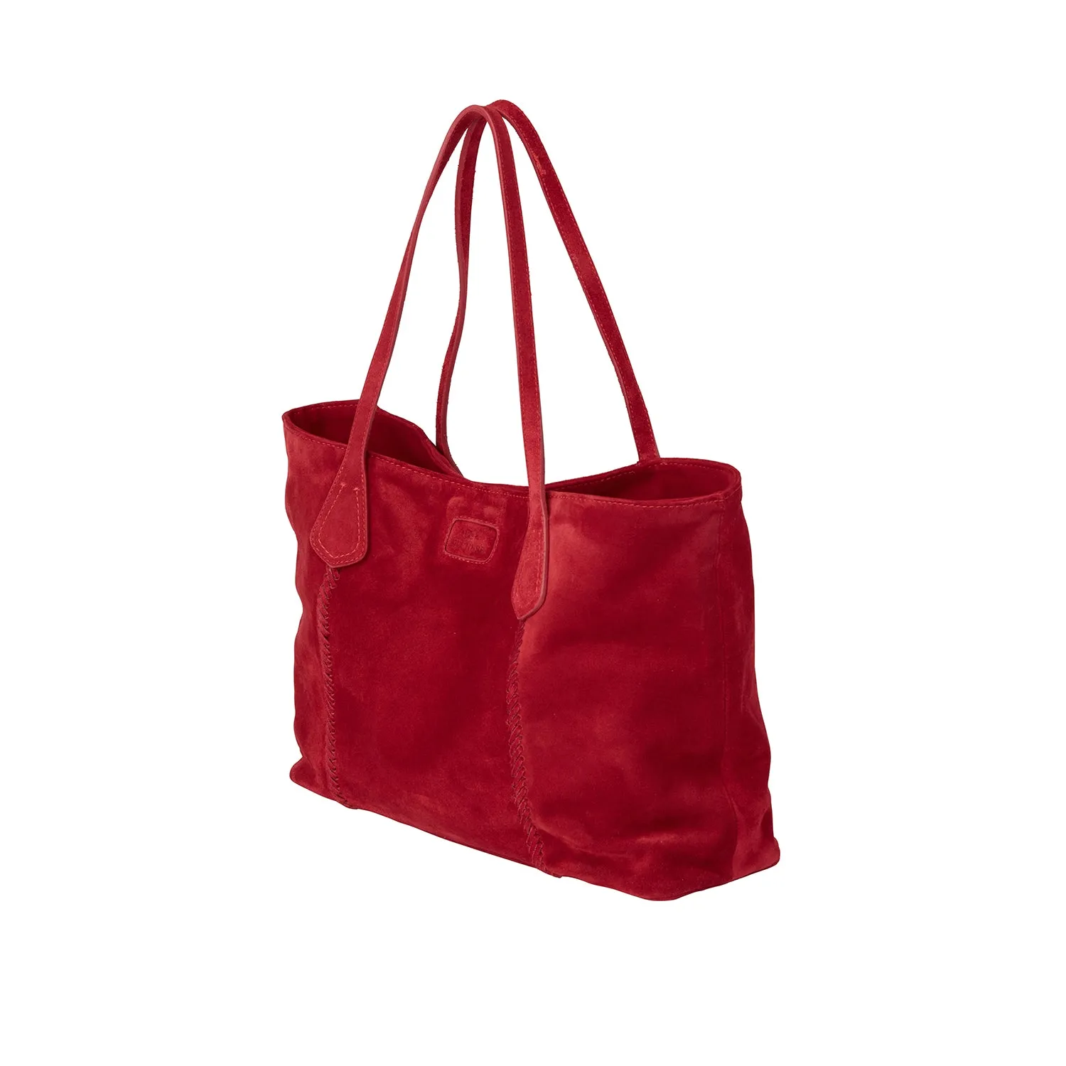 Suede Tote :: Red