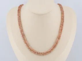 Super Sparkly Faceted Zircon Bead Necklace with 14K Gold Filled Closure P1076