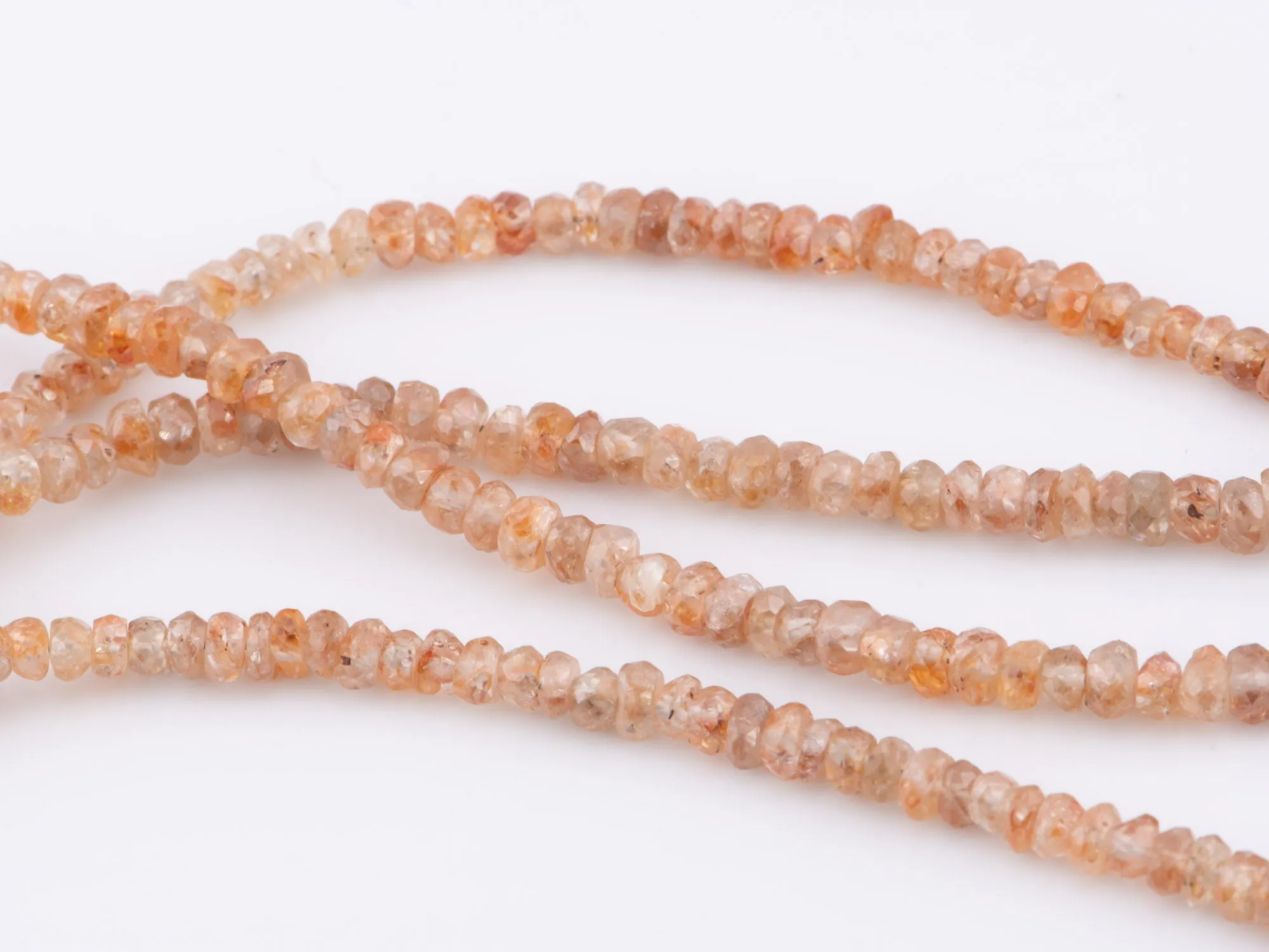 Super Sparkly Faceted Zircon Bead Necklace with 14K Gold Filled Closure P1076