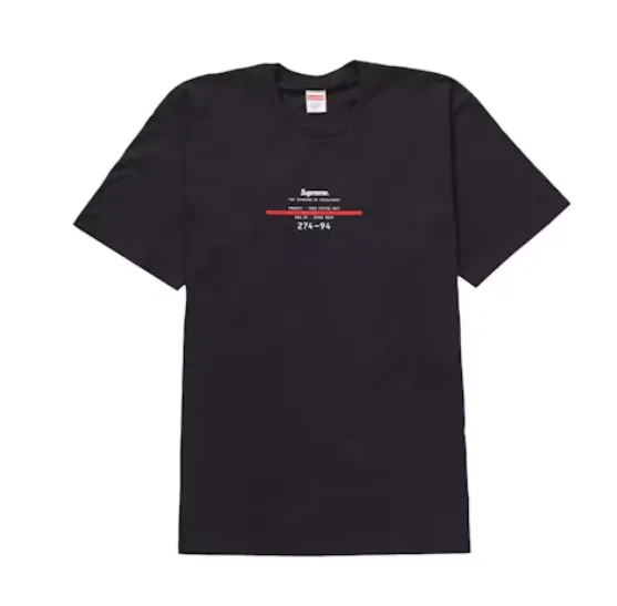 Supreme Standard Black Tee