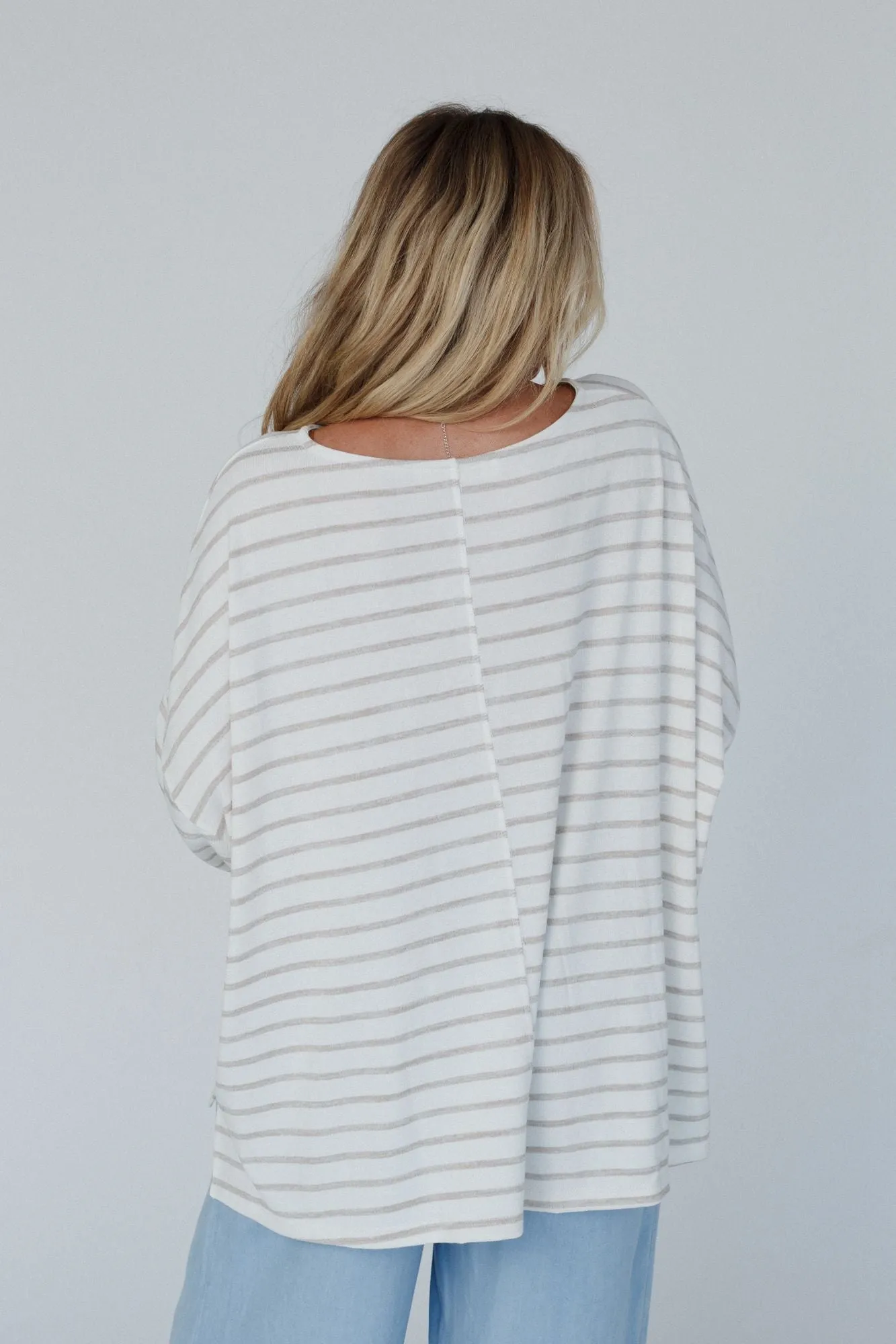 Swaying Stripes Top - Oatmeal