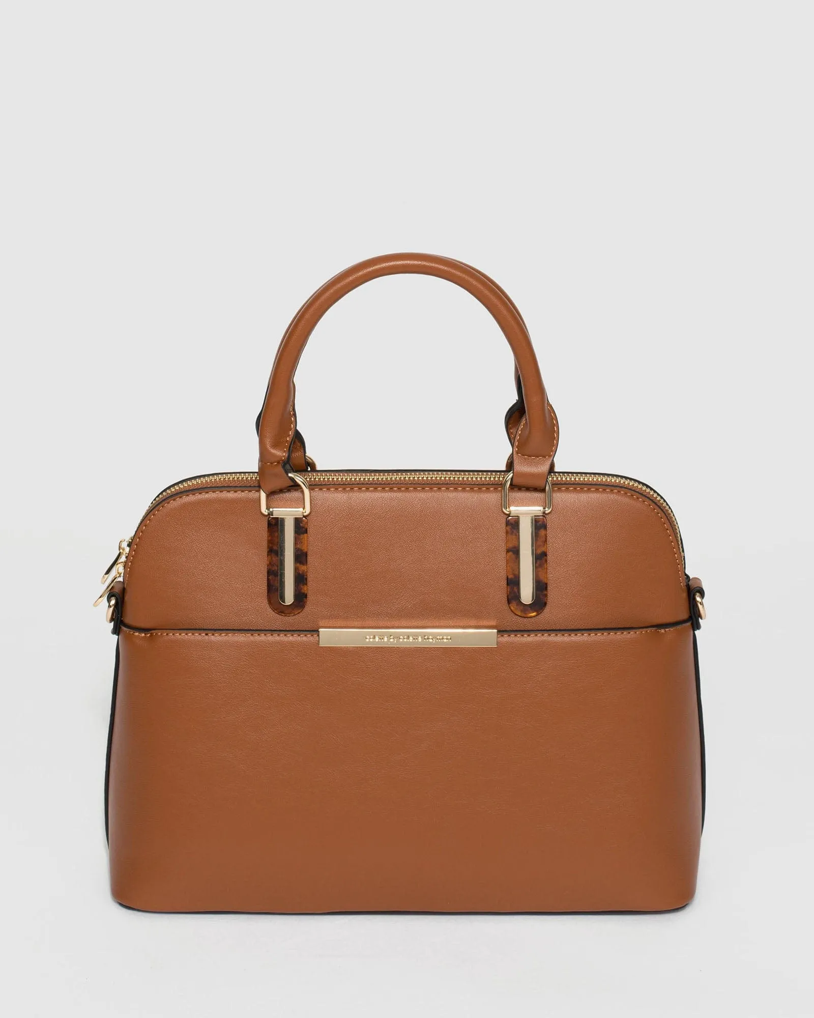 Tan Zion Plate Med Tote Bag