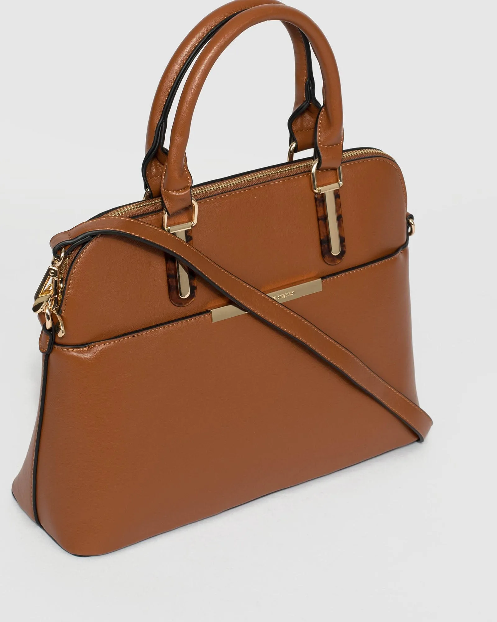 Tan Zion Plate Med Tote Bag