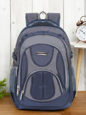 Teakwood Leather Unisex Solid Navy Blue 34L Medium Backpack