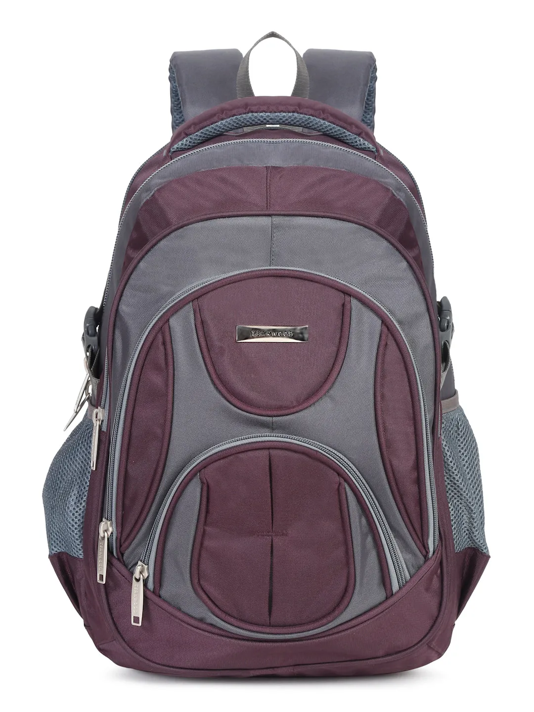 Teakwood Leather Unisex Solid Purple 34L Medium Backpack