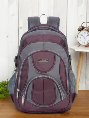 Teakwood Leather Unisex Solid Purple 34L Medium Backpack