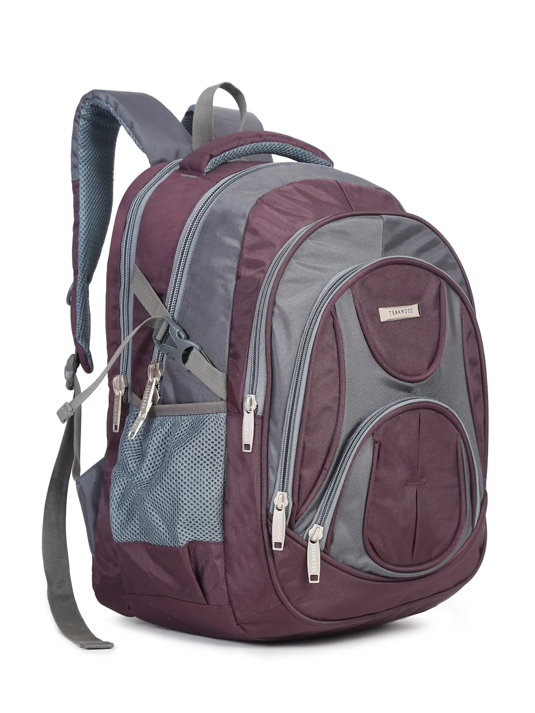 Teakwood Leather Unisex Solid Purple 34L Medium Backpack